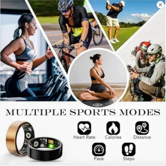 Size 10 Mens Black Smart Ring - Picture 7 of 7